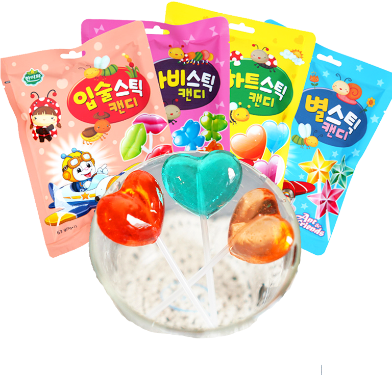 [new Year's Snacks] South Korea Imported Candy Lollipop - Candy Clipart (800x800), Png Download