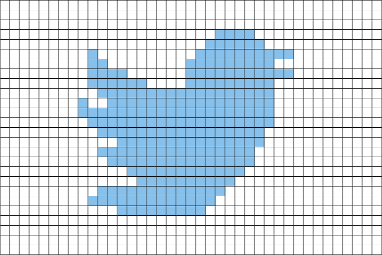 Twitter Logo Pixel Art &ndash Brik - Mario Bullet Bill Pixel Art Clipart (780x521), Png Download