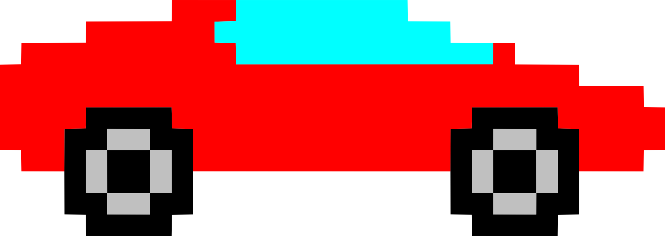 Car Pixel Art Drawing Pixelation - Logo Pixel Art Car Clipart (2113x750), Png Download