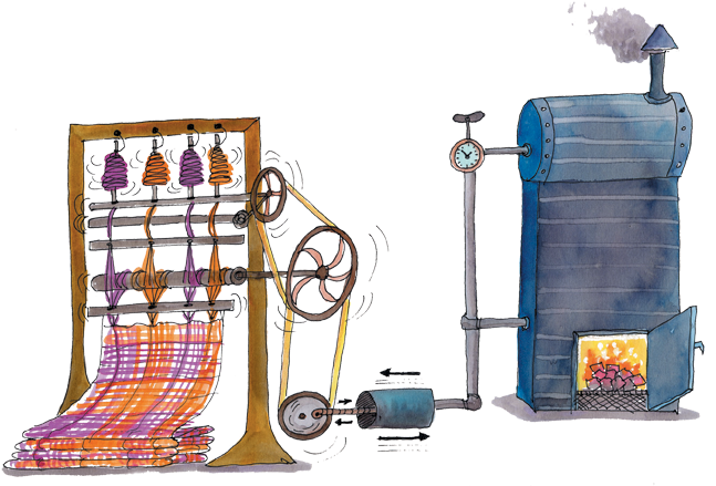 Maquina De Vapor Png - Tartan Clipart (665x468), Png Download