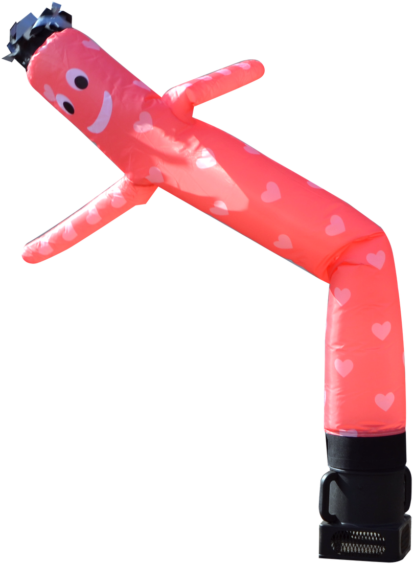 10ft Valentines Day Air Dancerreg Red With White Hearts - Inflatable Air Puppet Clipart (1280x1280), Png Download