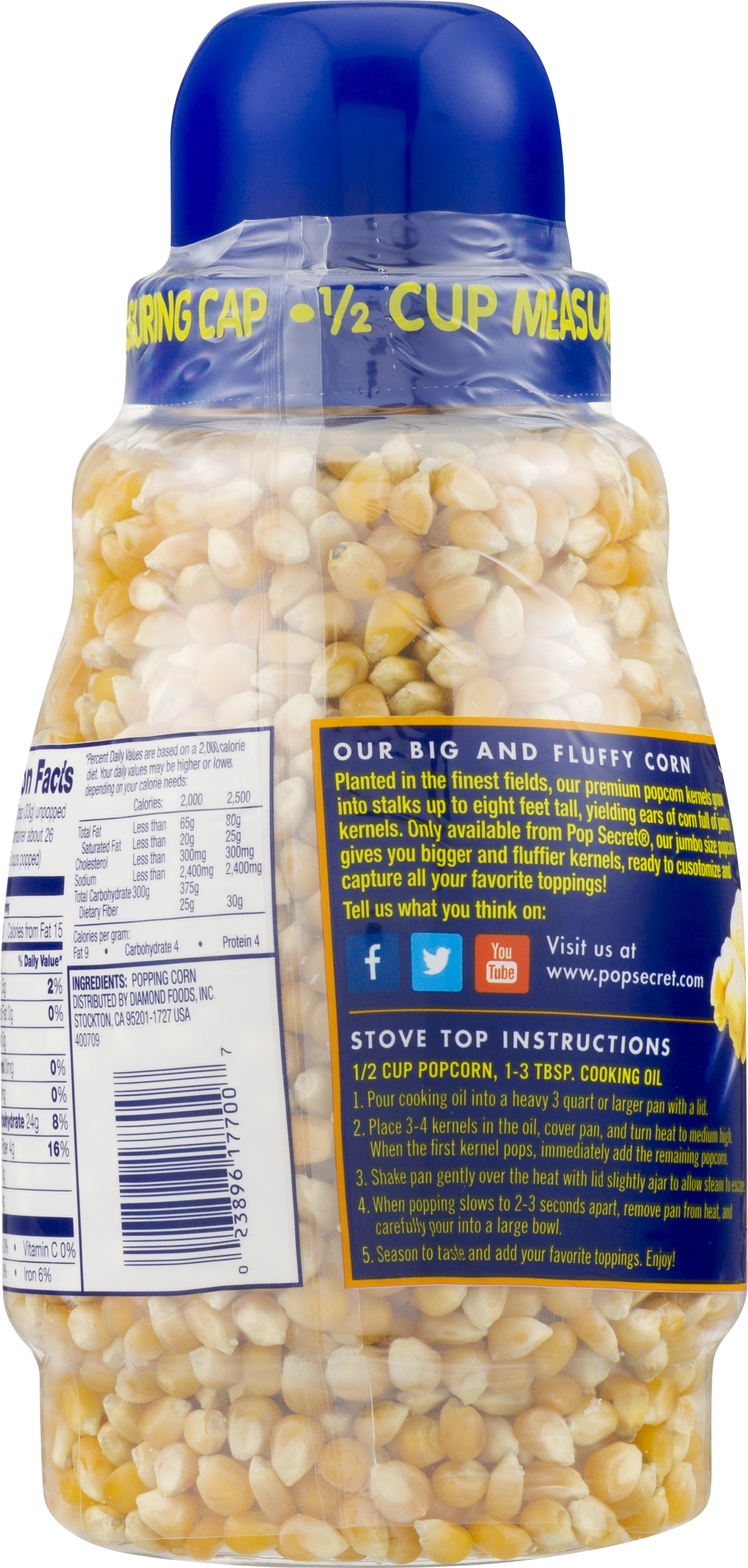 Pop Secret Corn Popping Jumbo Popcorn Kernels 30 Oz - Fish Products Clipart (1193x2500), Png Download