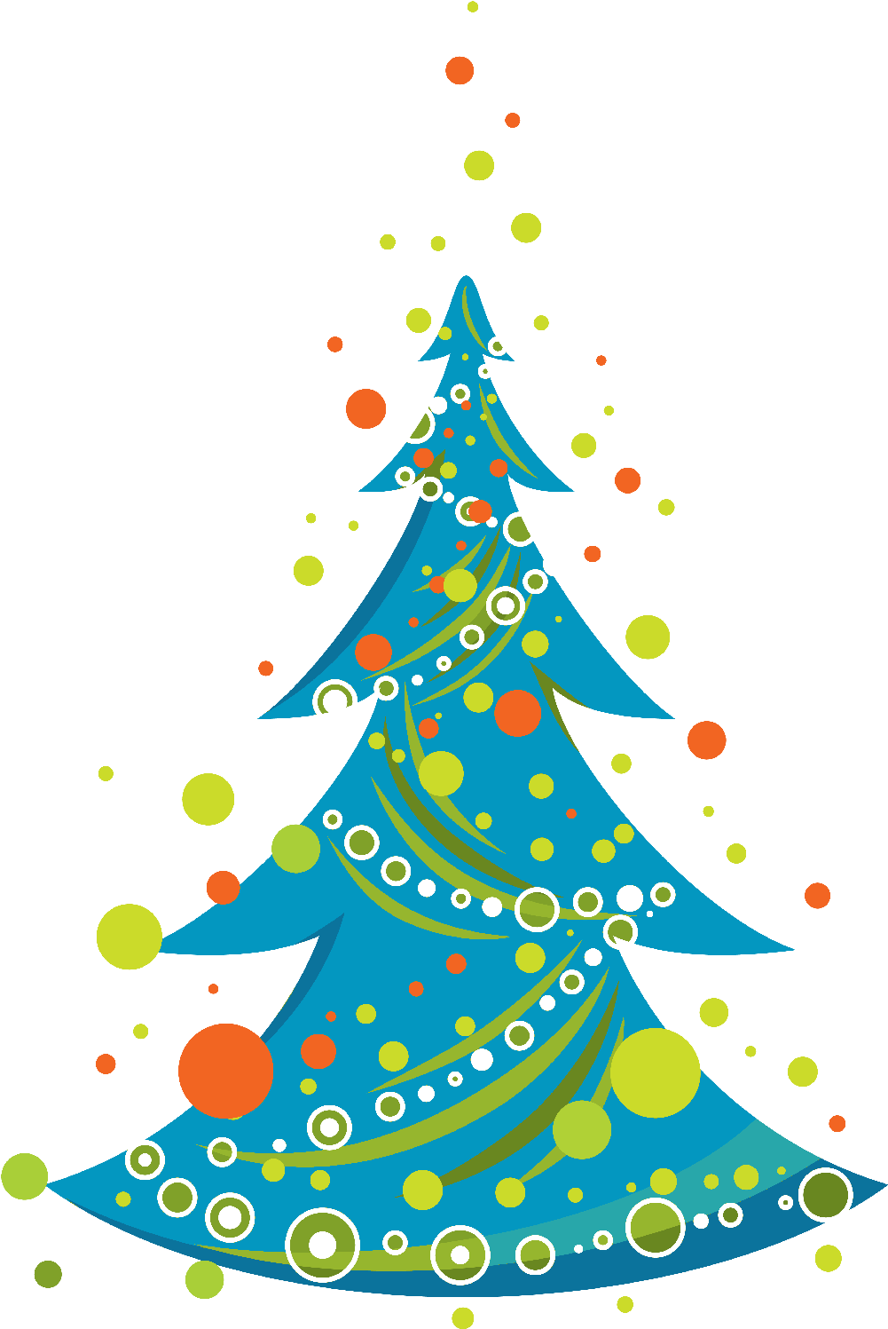 Arbol De Navidad Azul Png - Christmas Vector Clipart (1000x1515), Png Download