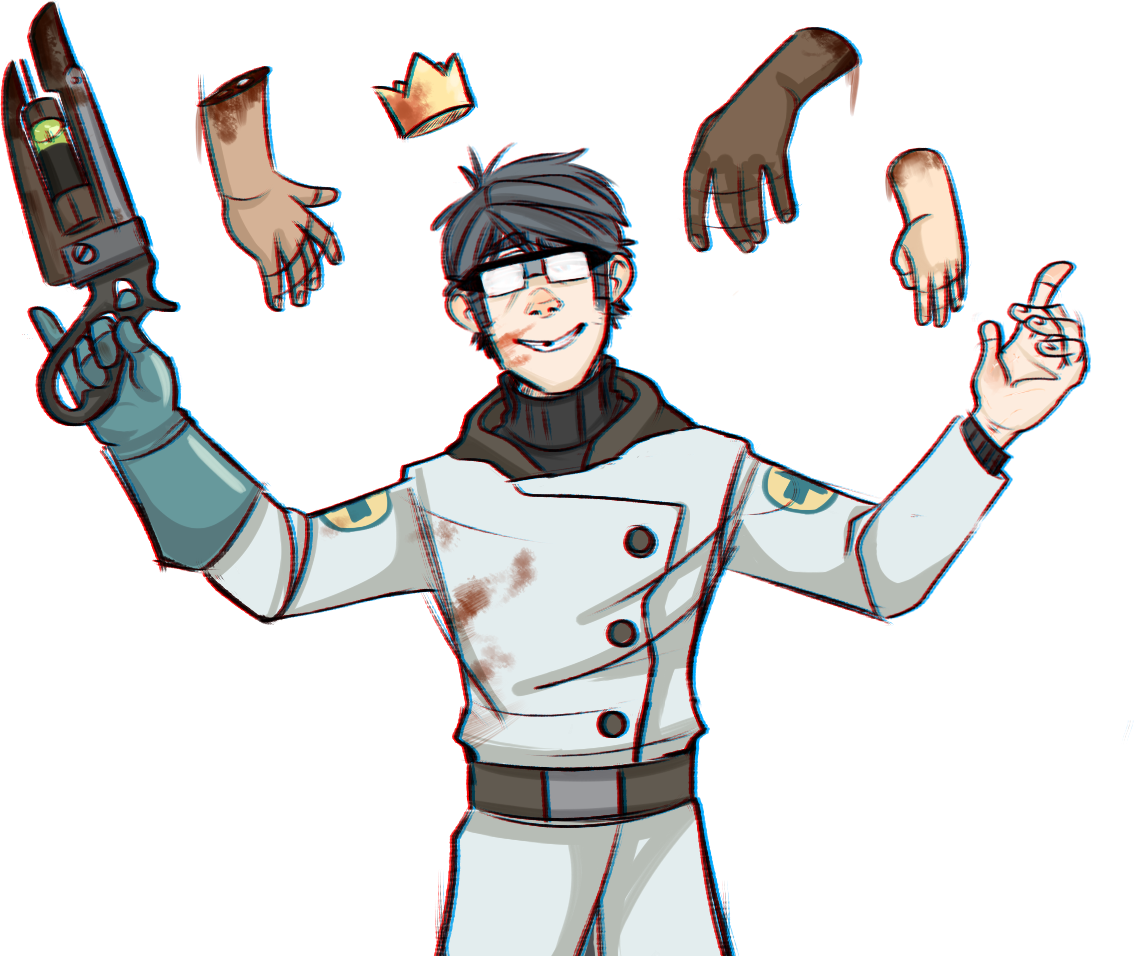 Conductor Of Decapitated Hands - Cartoon Clipart (1134x956), Png Download