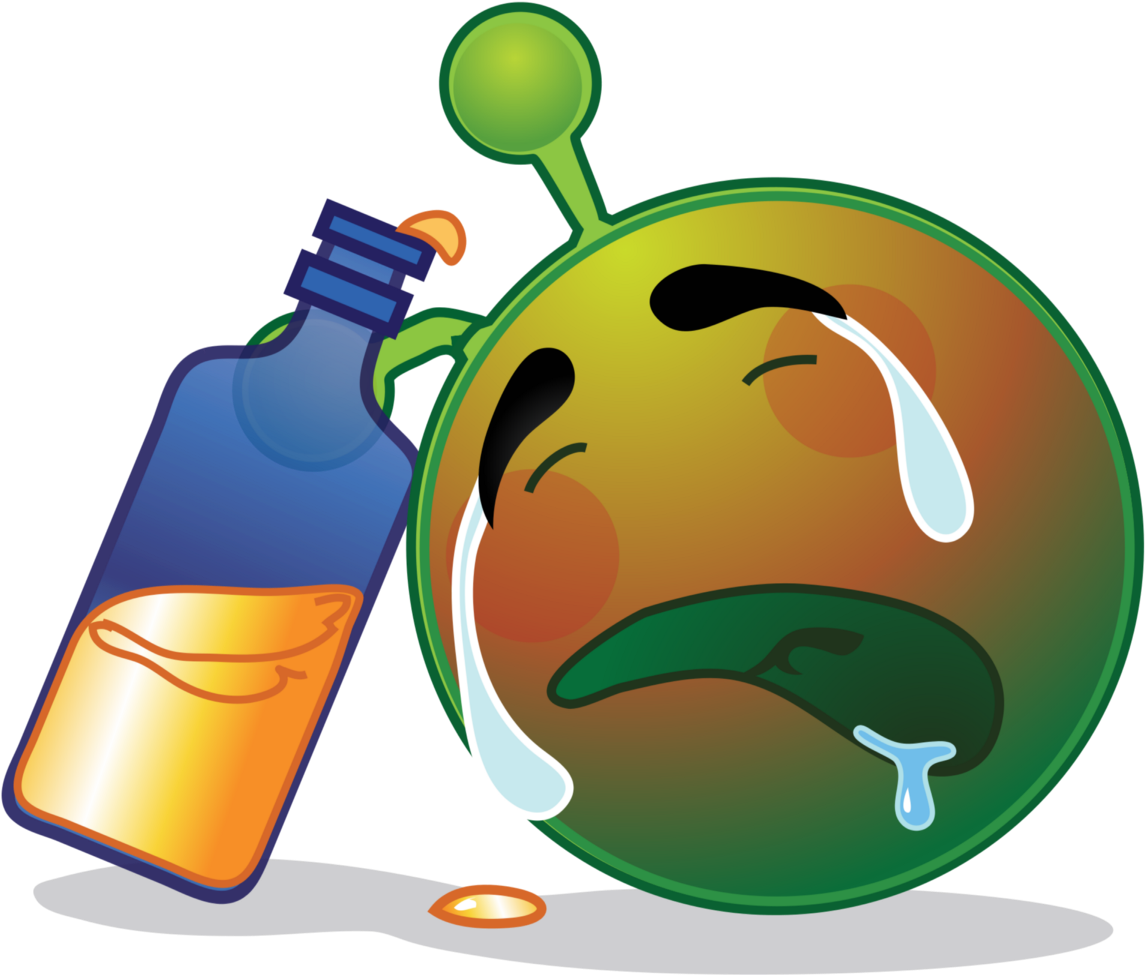 When Alcohol Reaches Liver - Green Alien Clipart (1200x1017), Png Download