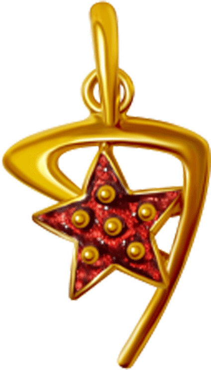 22kt Little Jewels Yellow Gold Pendant - Pendant Clipart (1000x1000), Png Download