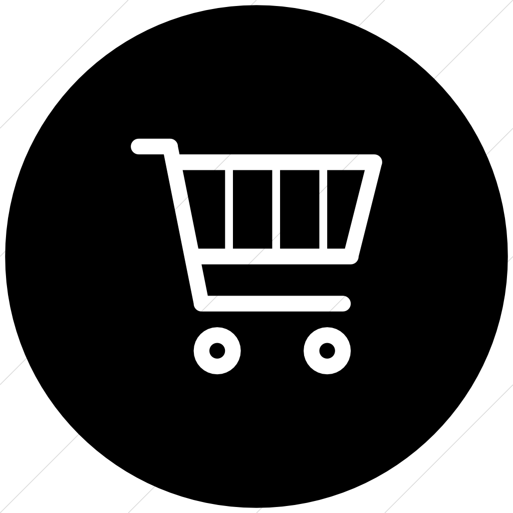 Black Shopping Cart - Icon Shopping Cart Circle Clipart (1024x1024), Png Download