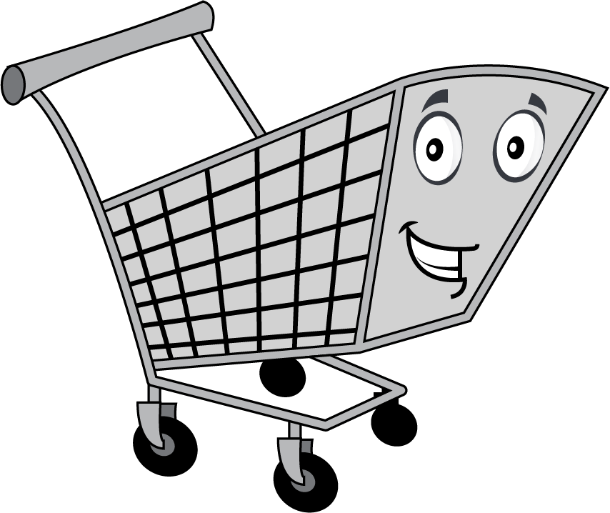Grocery Cart Png - Shopping Cart Clipart (854x718), Png Download
