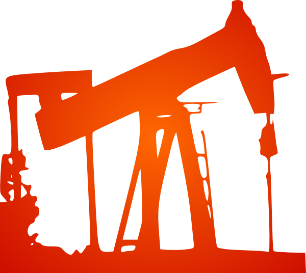 Silhouette Of Oil Rig Clipart (600x536), Png Download