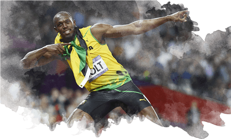 ¿qué Sabes De Usain Bolt - Long Jump Clipart (750x474), Png Download