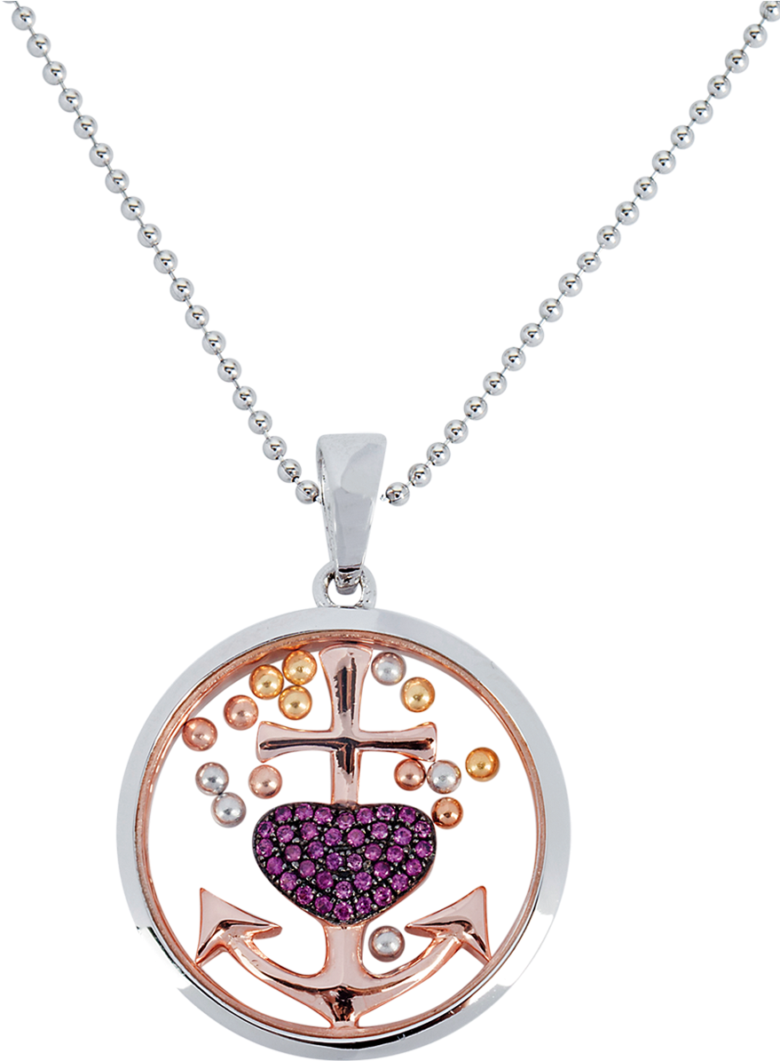 Les Folies Silver - Zloty Naszyjnik Z Czarnym Kamieniem Clipart (960x1222), Png Download