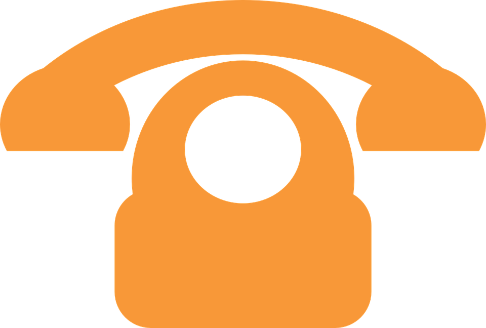 Orange Clipart Cell Phone - Orange Telephone Symbol - Png Download (960x648), Png Download