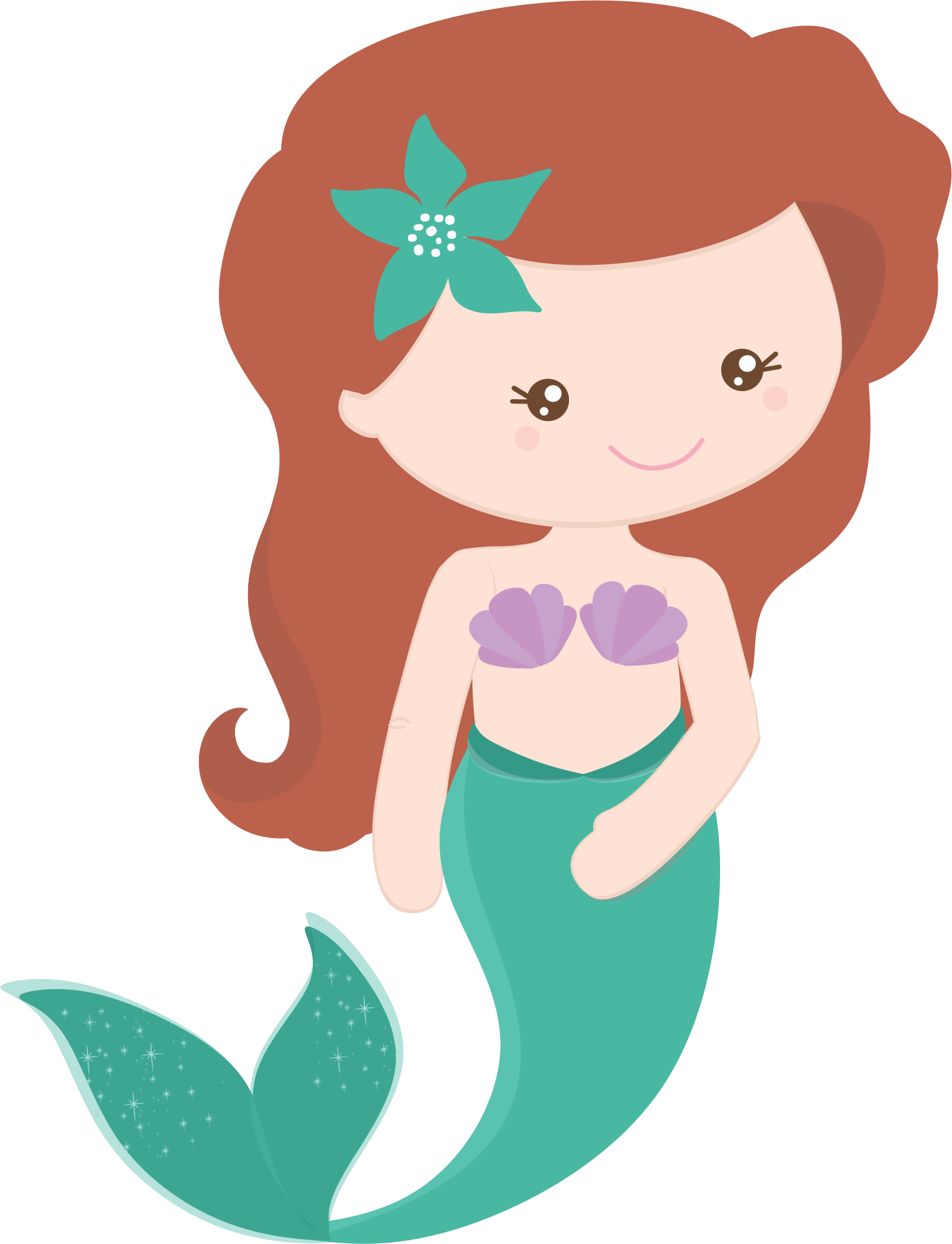 Mermaid Clipart Png - Invitation Transparent Png (1531x2001), Png Download