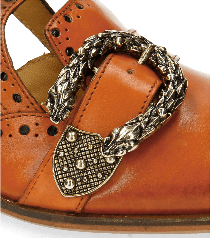 Sandals Sally 69 Orange Buckle Snake - Sandal Clipart (1024x1024), Png Download