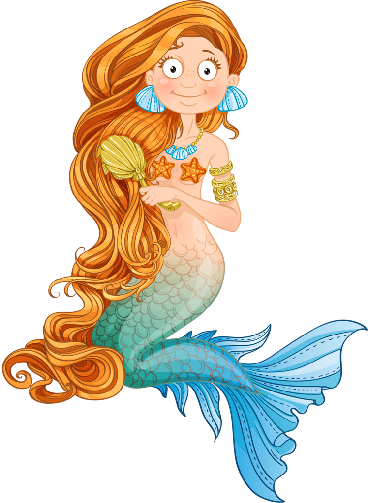 Png S Pinterest - Mermaid Combing Hair Clipart (748x1024), Png Download