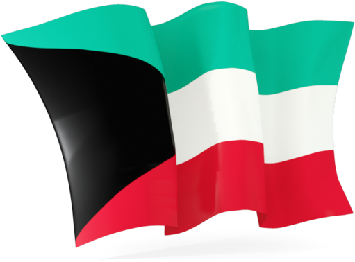Waving Flag Of Kuwait - Kuwait Flag Waving Png Clipart (640x480), Png Download