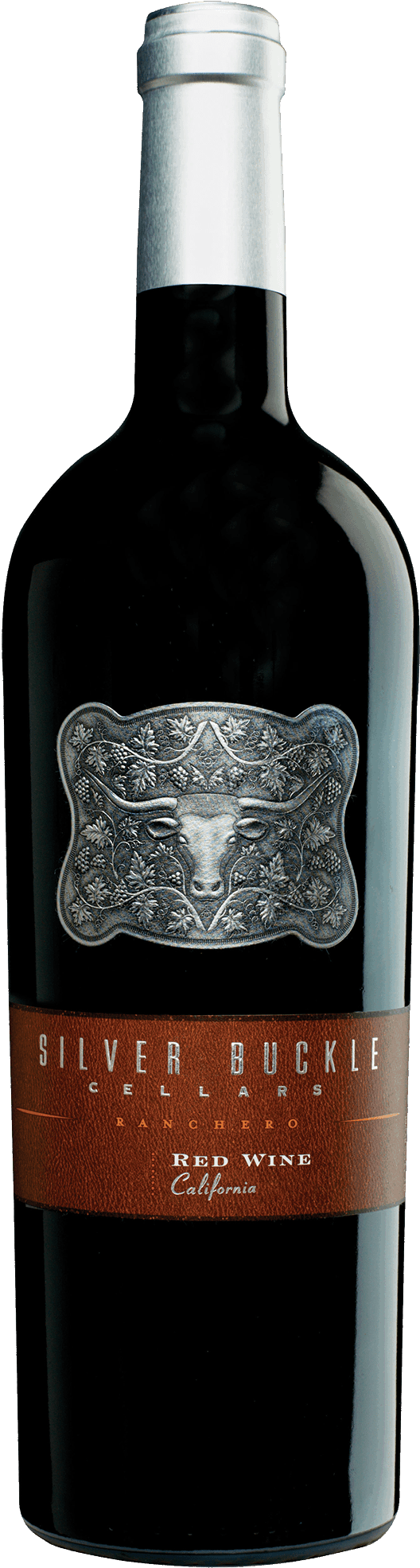Bottle Shot - Silver Buckle Red Blend Clipart (551x2000), Png Download