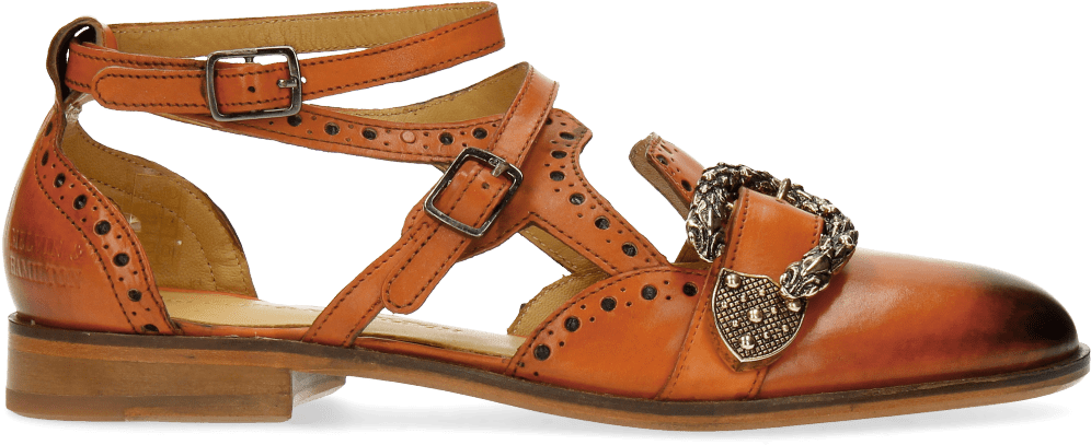 Sandals Sally 69 Orange Buckle Snake - Sandal Clipart (1024x1024), Png Download