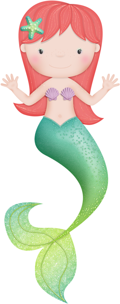 Mermaids - Illustration Clipart (408x1024), Png Download