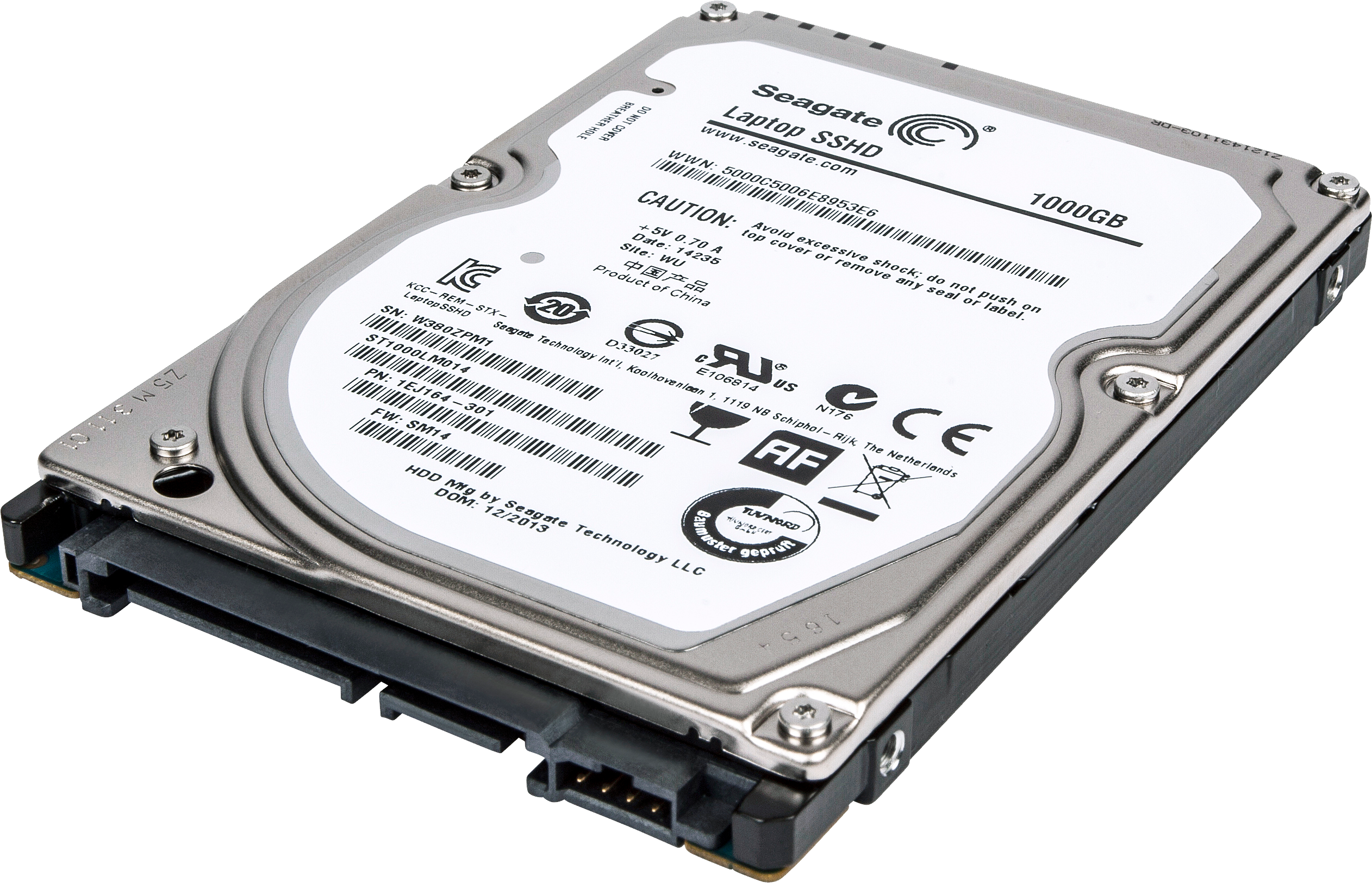 Hard Disc Png - Laptop Hard Disk Seagate 1tb Clipart (2524x1625), Png Download