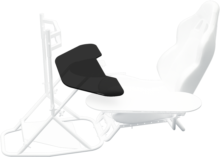 Obutto Ozone Acrylic Tabletop For Gaming Cockpit - Folding Chair Clipart (1000x563), Png Download