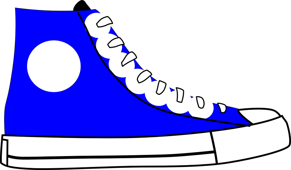 Vector Library Stock Shoe Clipart Free On Dumielauxepices - Blue Shoe Clipart - Png Download (960x562), Png Download