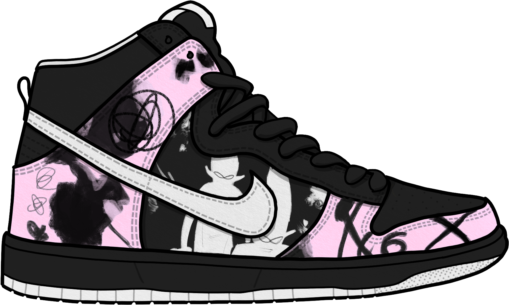 Nike Clipart Footwear Free Collection - Cartoon Nike Shoes Transparent - Png Download (2200x1467), Png Download