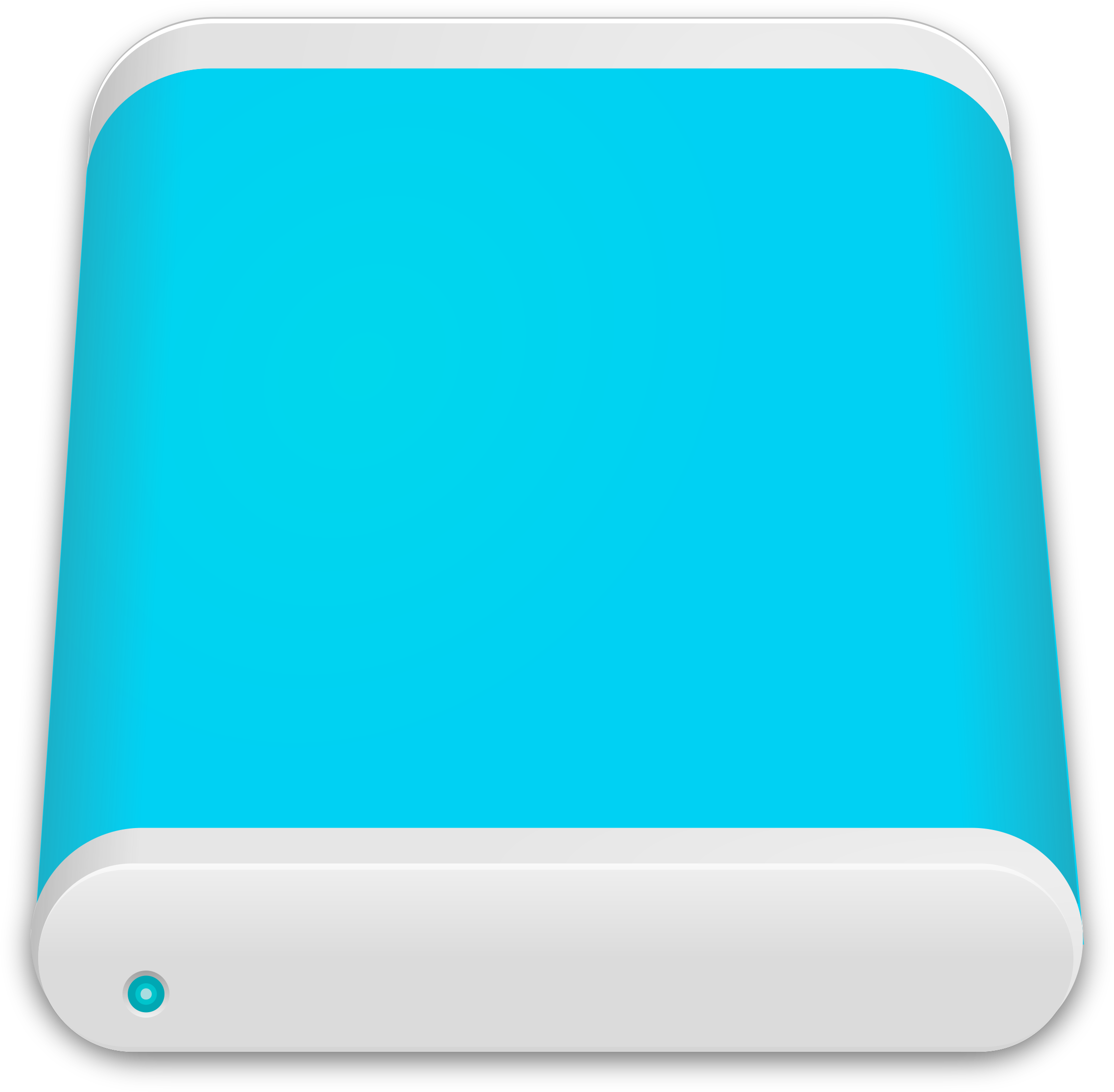 This Free Icons Png Design Of Harddisk Drive Cyan Clipart (2276x2230), Png Download