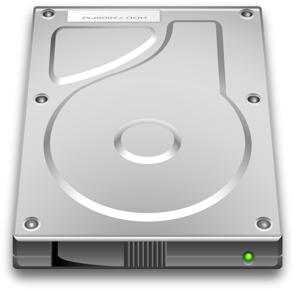 Oxygen480 Devices Drive Harddisk - Hard Disk Clip Art - Png Download (1024x1024), Png Download