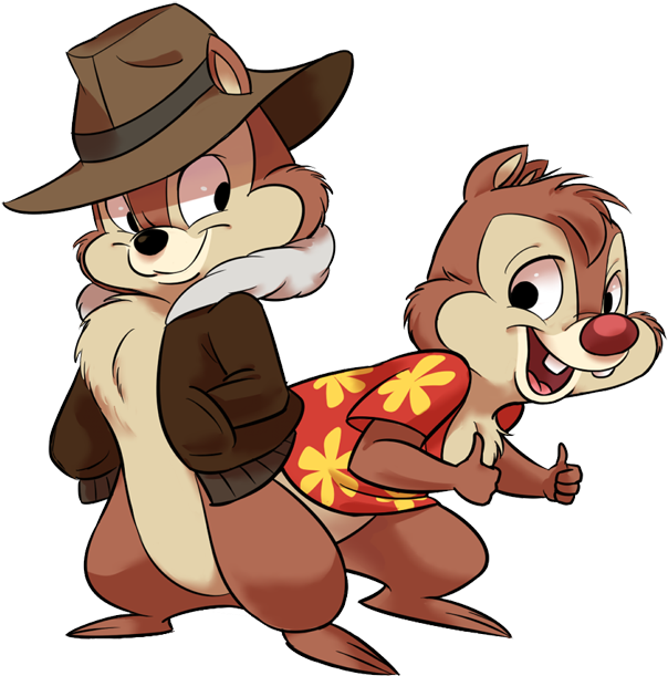 Chip And Dale Art Clipart (625x629), Png Download