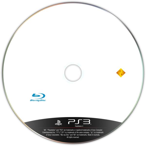 Playstation 3 Disc Template Clipart (600x600), Png Download