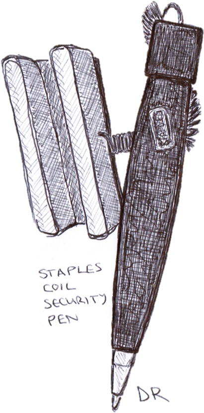 Freeuse Library Pens By This Is A Staples Coil - Pen Png Clipart (620x996), Png Download