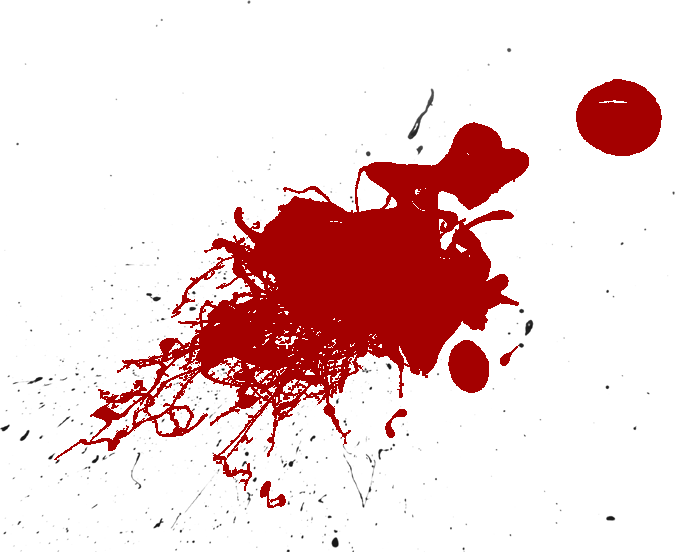 Sangre Png Para Photoshop - Black Splatter Clipart (675x552), Png Download