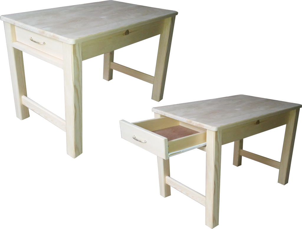 Wooden Table With Drawer - Кухненска Маса С Чекмедже Clipart (1024x777), Png Download