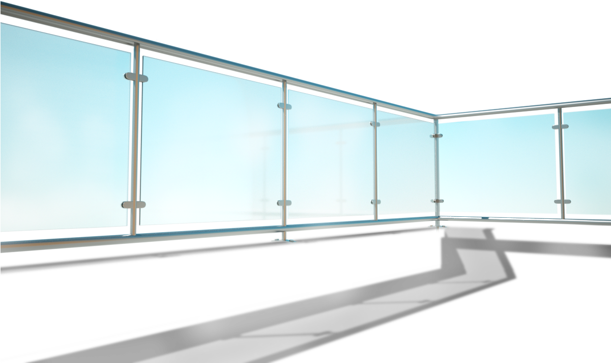 Glass Fence Png - Balcony Glass Railing Png Clipart (1200x800), Png Download