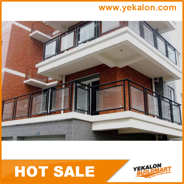 Yekalon New Design Zinc Steel Balcony Glass Handrail Clipart (640x640), Png Download