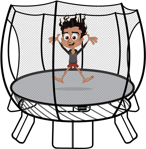 Mowgli-trampoline - Trampoline Jump Clipart (600x800), Png Download