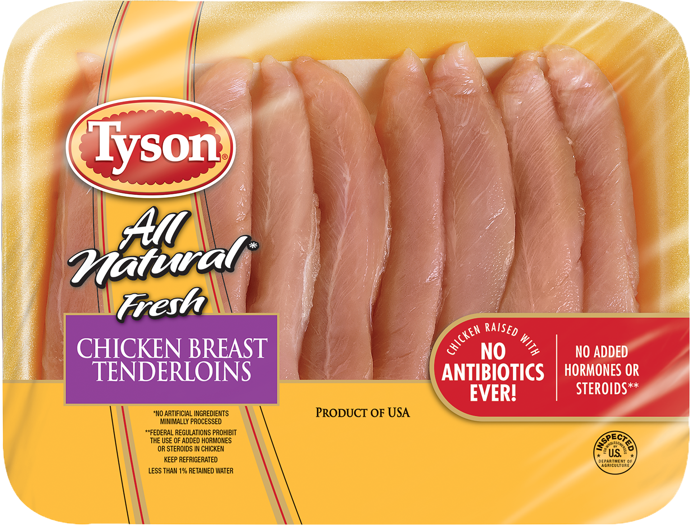 Tyson® All Natural Fresh Boneless Skinless Chicken - All Natural Chicken Breast Clipart (2400x2400), Png Download