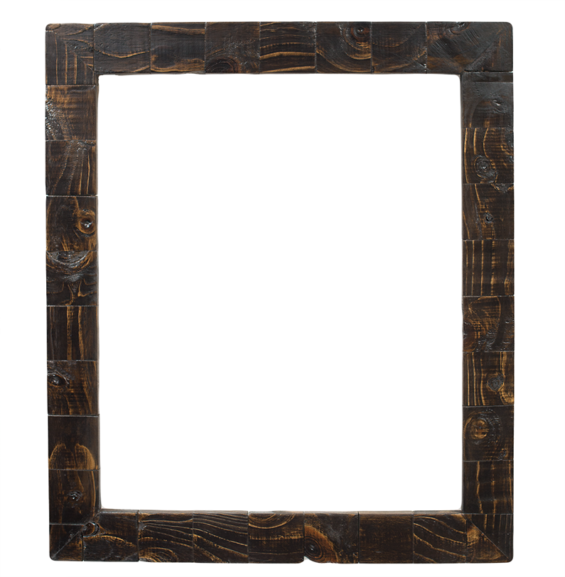 Espresso Rustic Wood Chip Readymade - Picture Frame Clipart (795x813), Png Download