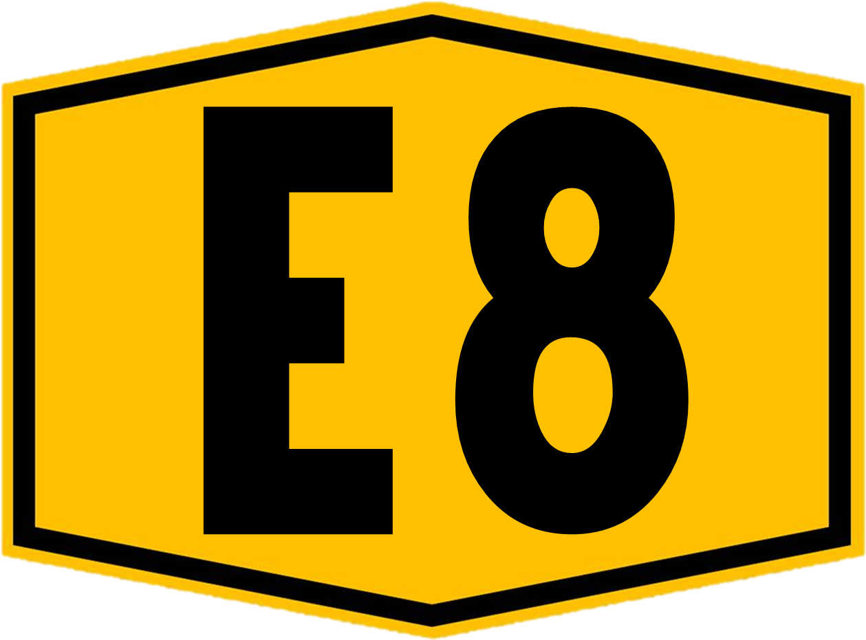 E8 Highway - Sign Clipart (1728x960), Png Download