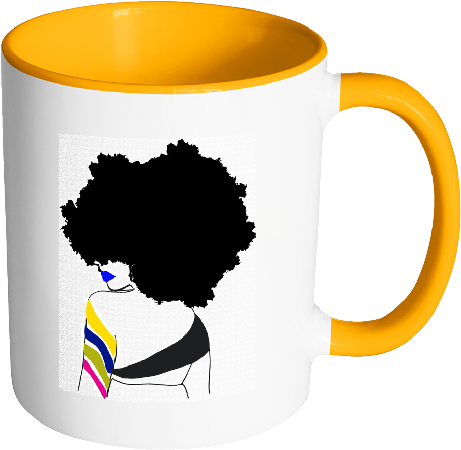 Afro Ether Coffee Mug - Afro Clipart (906x884), Png Download