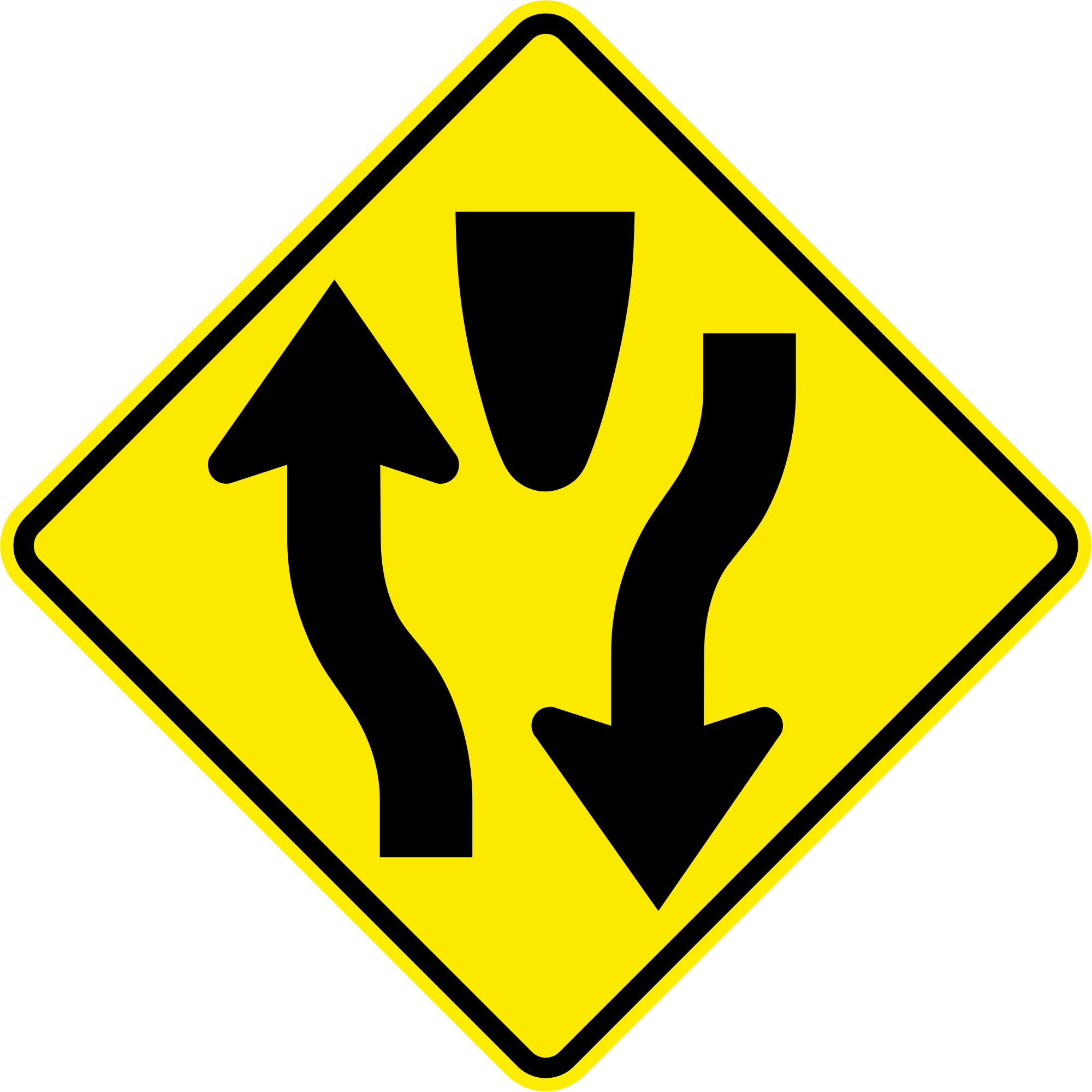 File Jamaica Road W Svg Wikimedia Commons - Sign Tells You To Slow Down Because You Are Approaching Clipart (2000x2000), Png Download