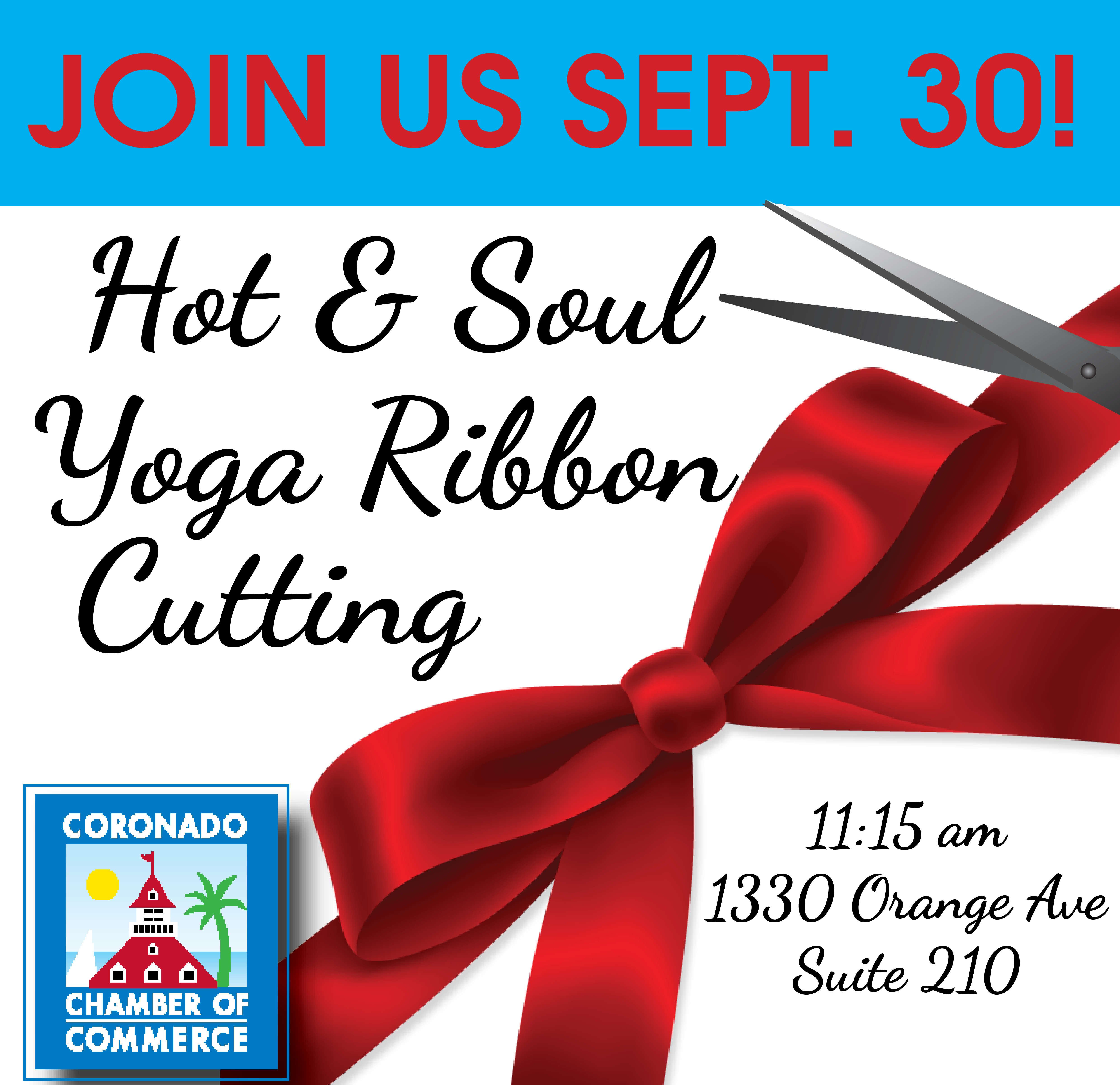Hot & Soul Yoga Ribbon Cutting - Coronado Chamber Of Commerce Clipart (4956x4800), Png Download