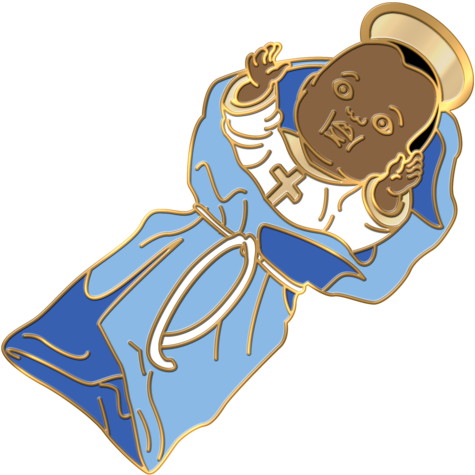 Black Baby Jesus Pin - Illustration Clipart (600x600), Png Download