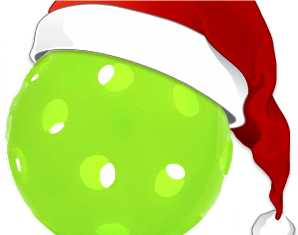 Santa Hat Clipart Comic - Pickleball Christmas - Png Download (640x480), Png Download