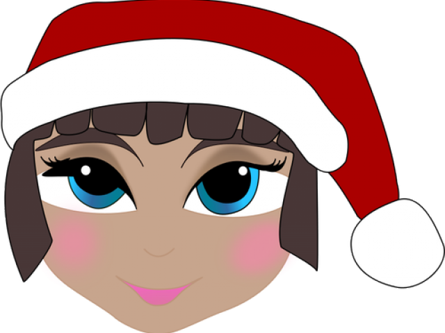 Santa Hat Clipart Anime Boy - Cold Smiley Face - Png Download (640x480), Png Download