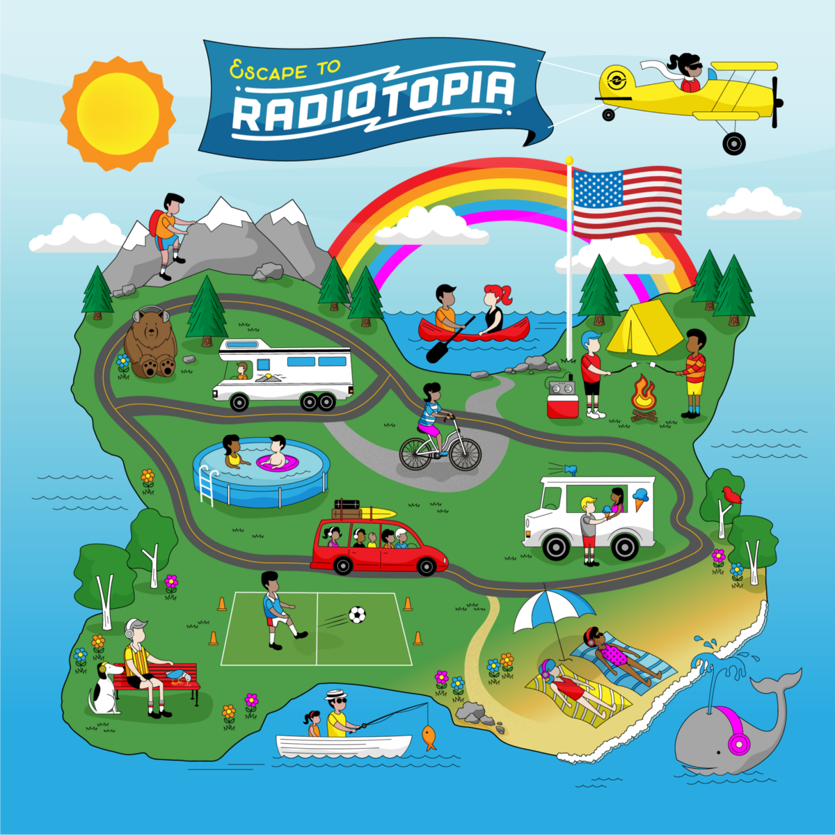 Happy Fourth Of July From Radiotopia - Illustration Clipart (1200x1200), Png Download
