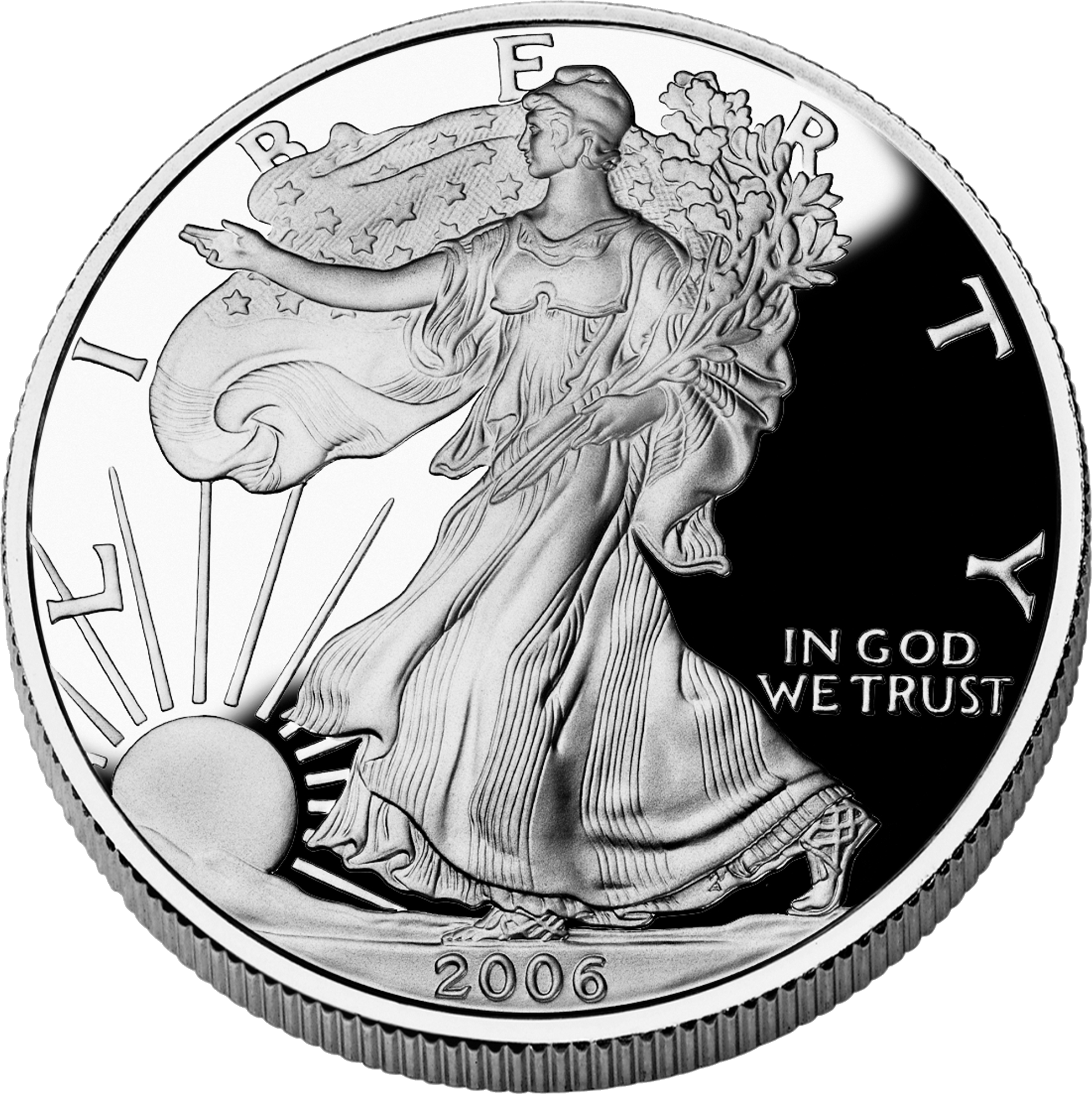 2016 Silver American Eagle - Silver Rounds Clipart (1978x1981), Png Download