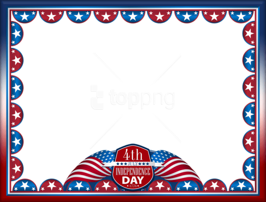 4th Julyframe Png Clipart (850x646), Png Download