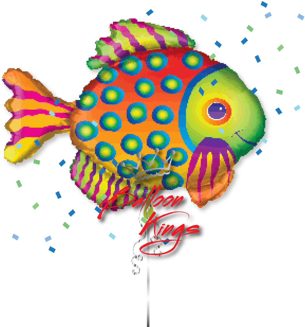 Tropical Fish - Fish Foil Balloon Clipart (1280x1280), Png Download
